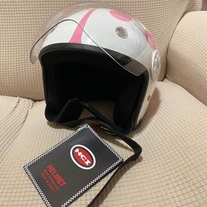 Helmet (White Pink LadyBug)